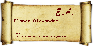 Elsner Alexandra névjegykártya